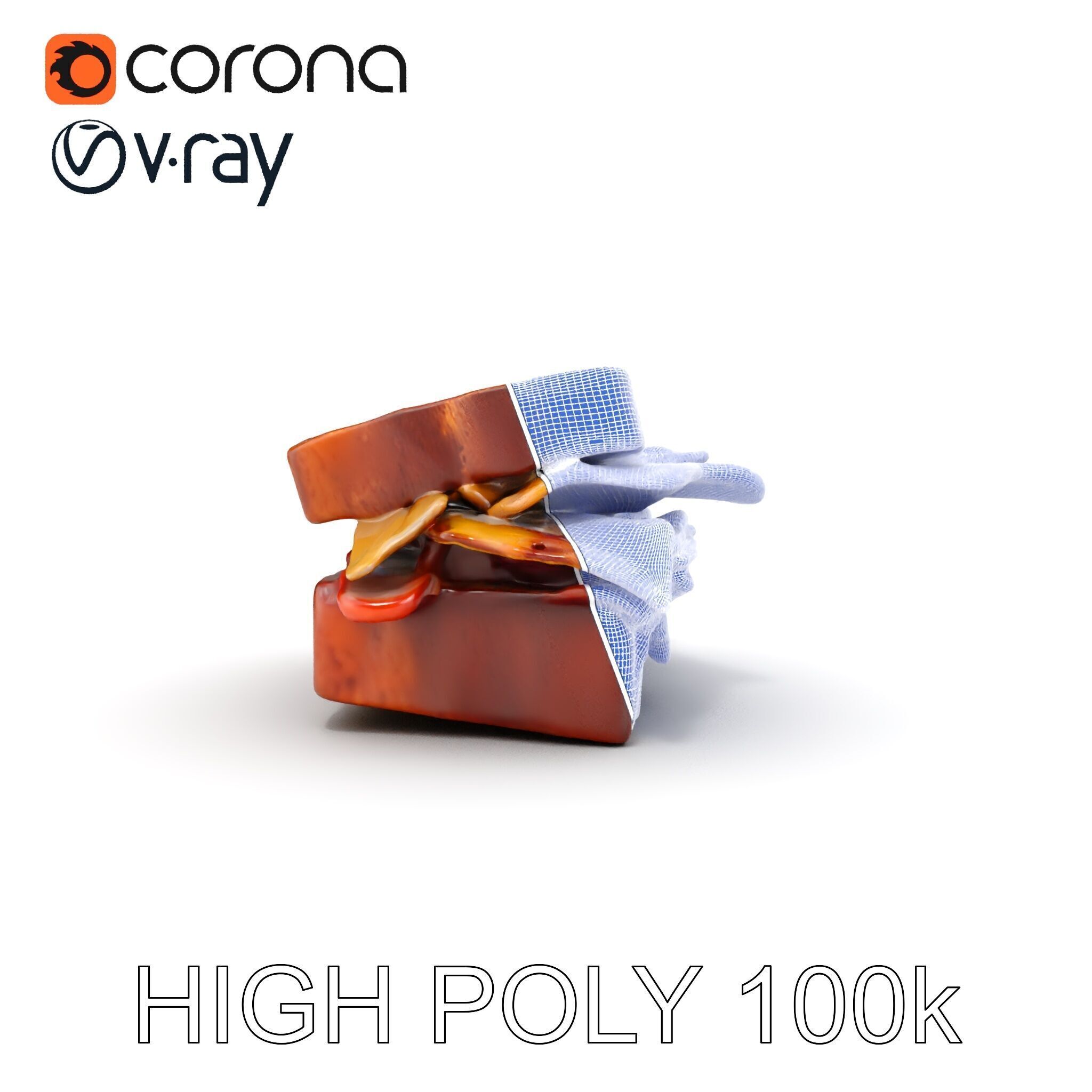 Deluxe Sandwich D Model Pack Low-poly 3D model_32