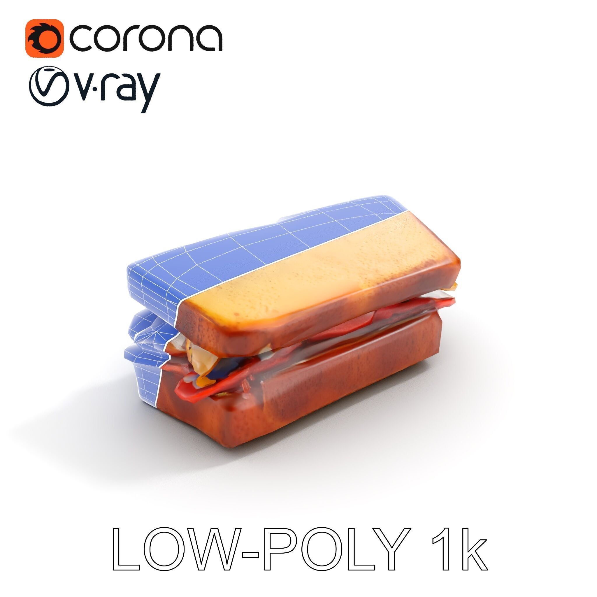 Deluxe Sandwich D Model Pack Low-poly 3D model_23