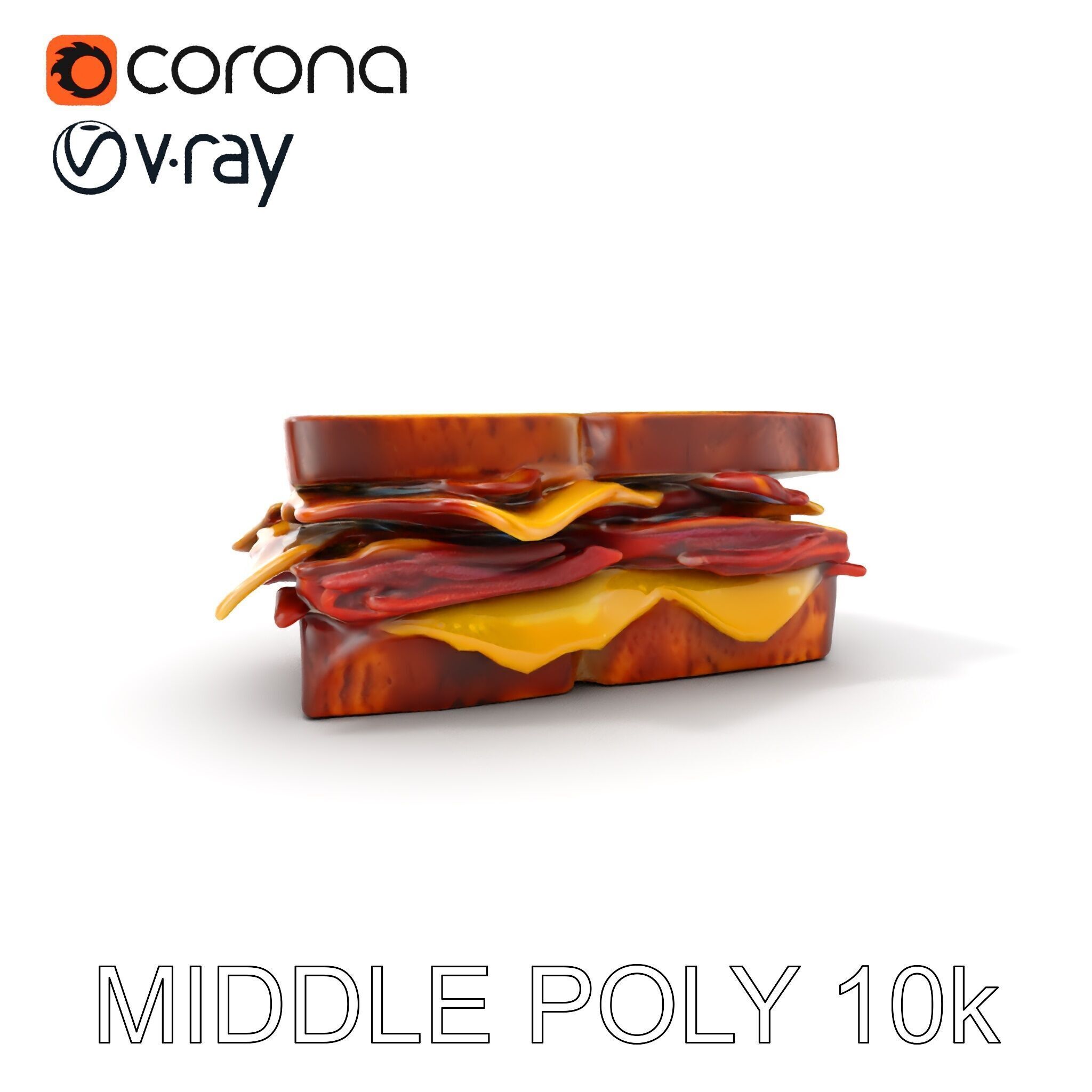 Deluxe Sandwich D Model Pack Low-poly 3D model_16