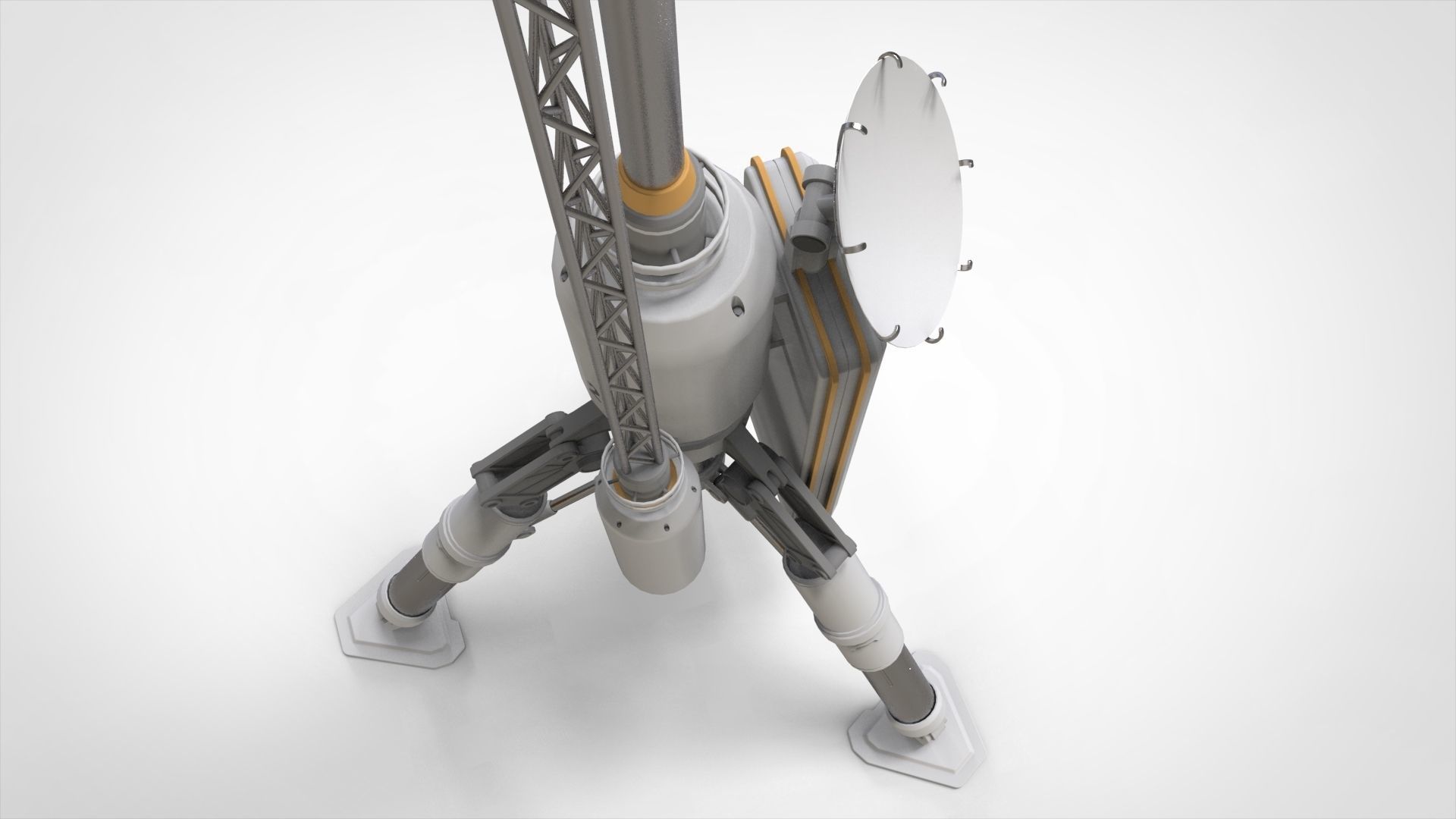 Sci fi antenna 6 3D model_4