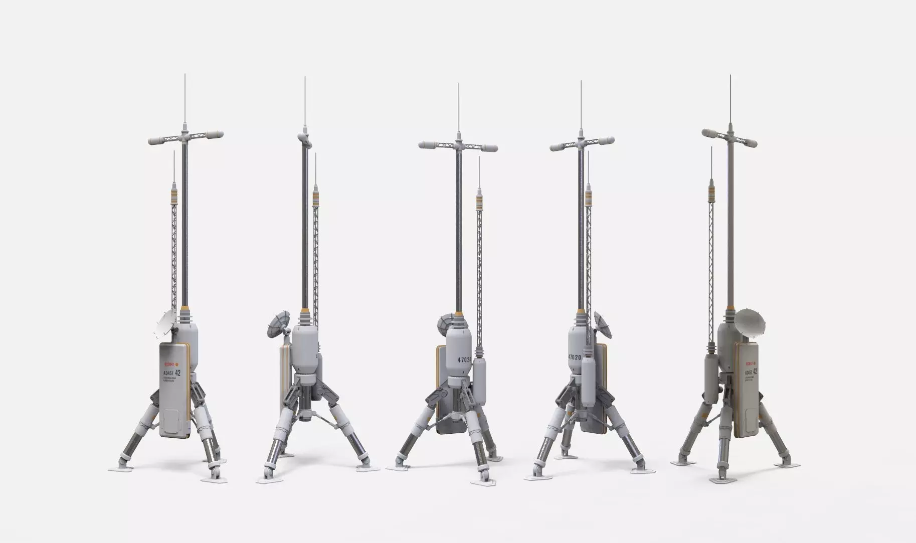 Sci fi antenna 6 3D model_0