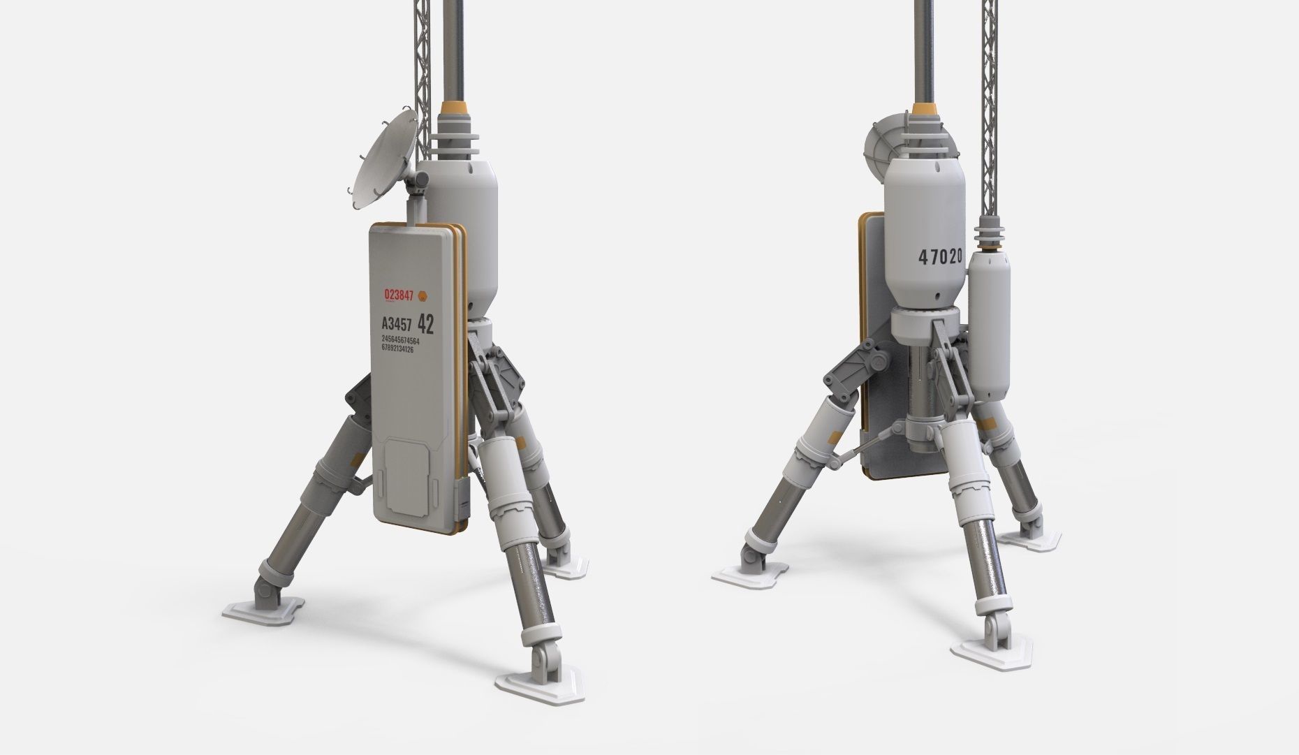 Sci fi antenna 6 3D model_2