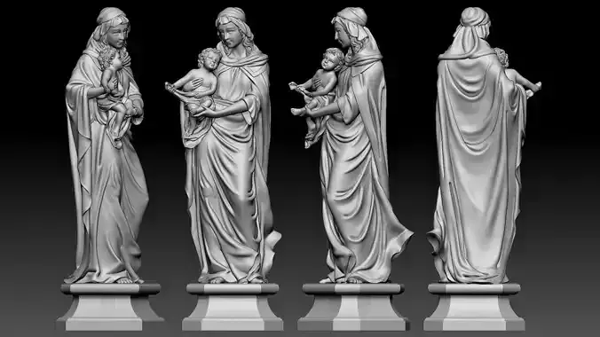 Virgin Mary holding baby Jesus 