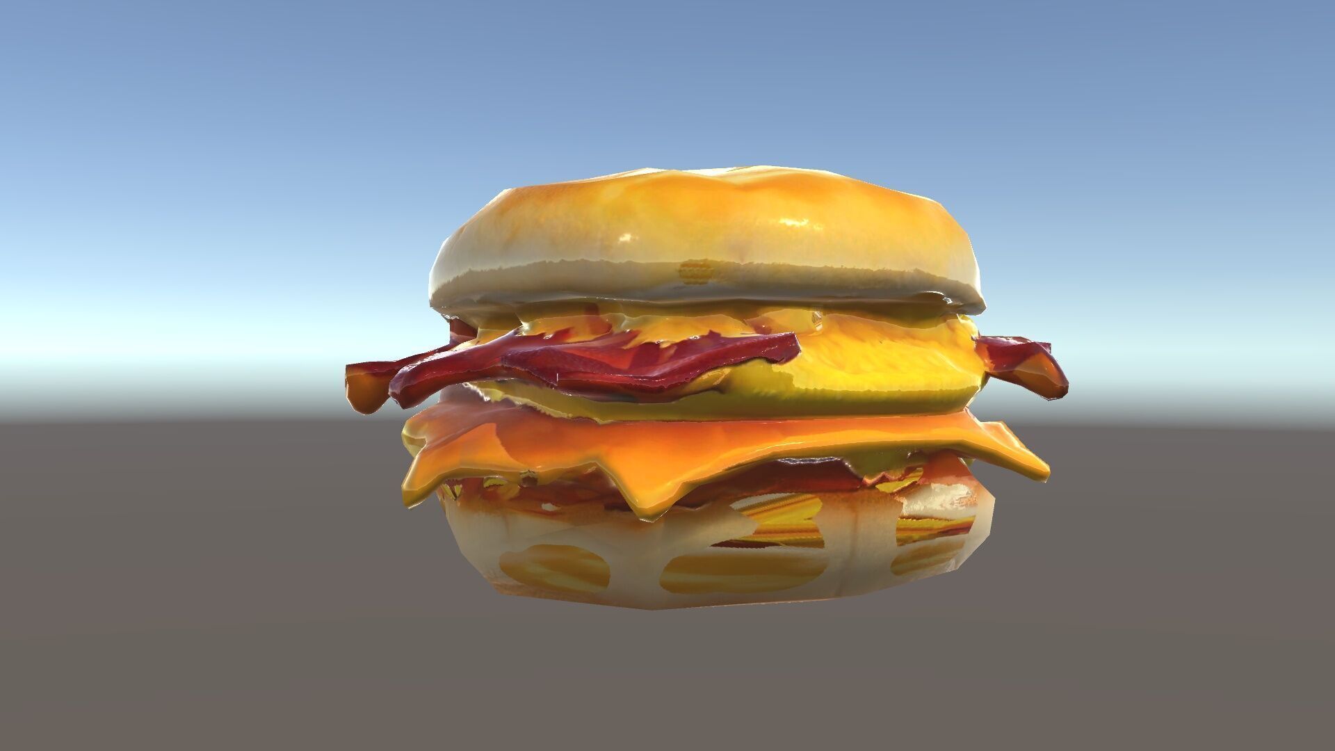 Breakfast Sandwich Model Pack with Bacon Egg and Cheese Low-poly 3D model_34