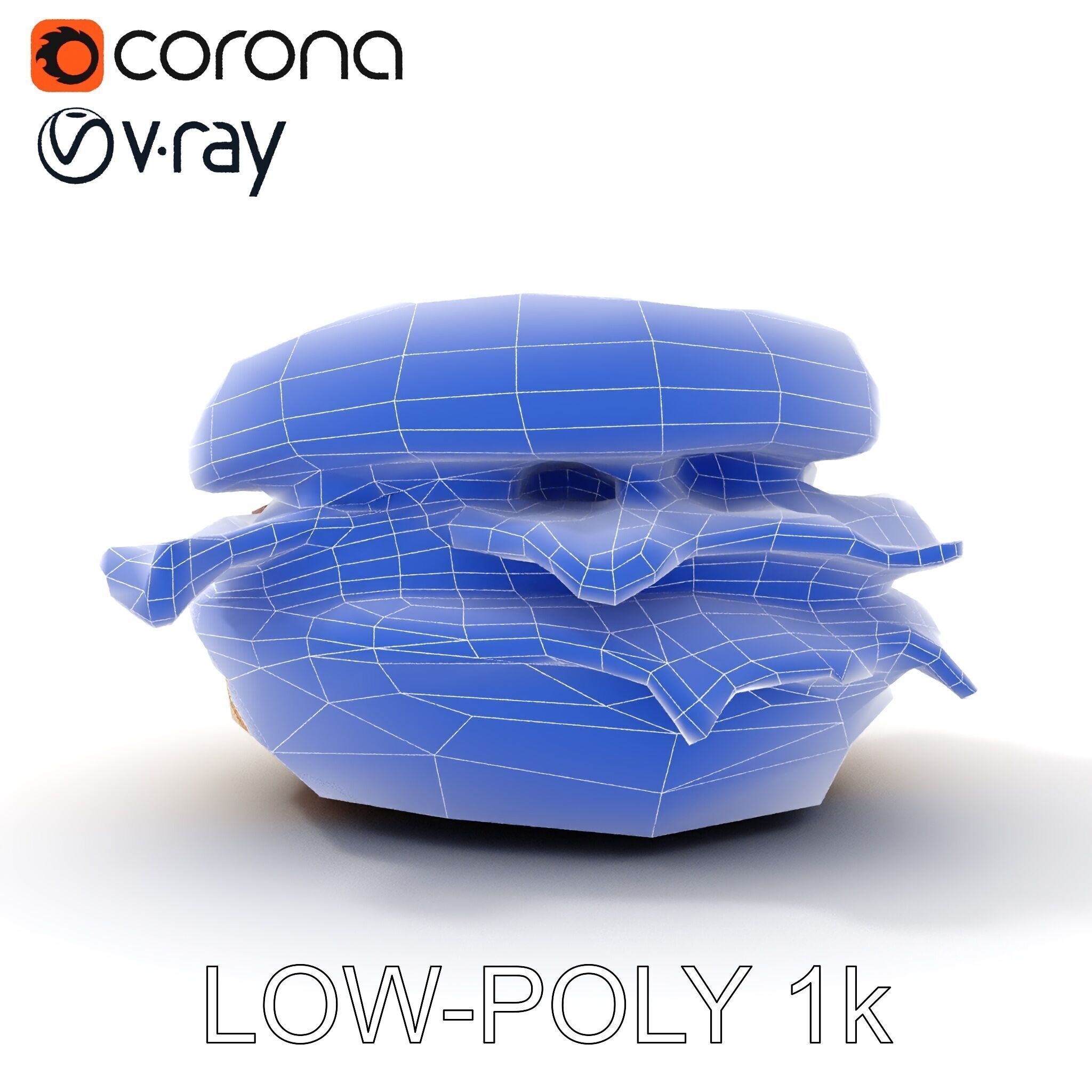 Breakfast Sandwich Model Pack with Bacon Egg and Cheese Low-poly 3D model_28