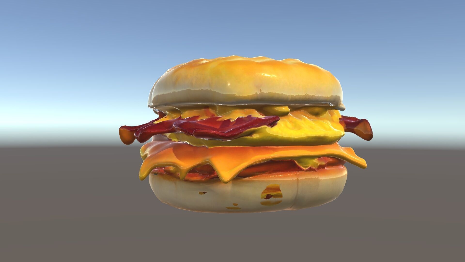Breakfast Sandwich Model Pack with Bacon Egg and Cheese Low-poly 3D model_33