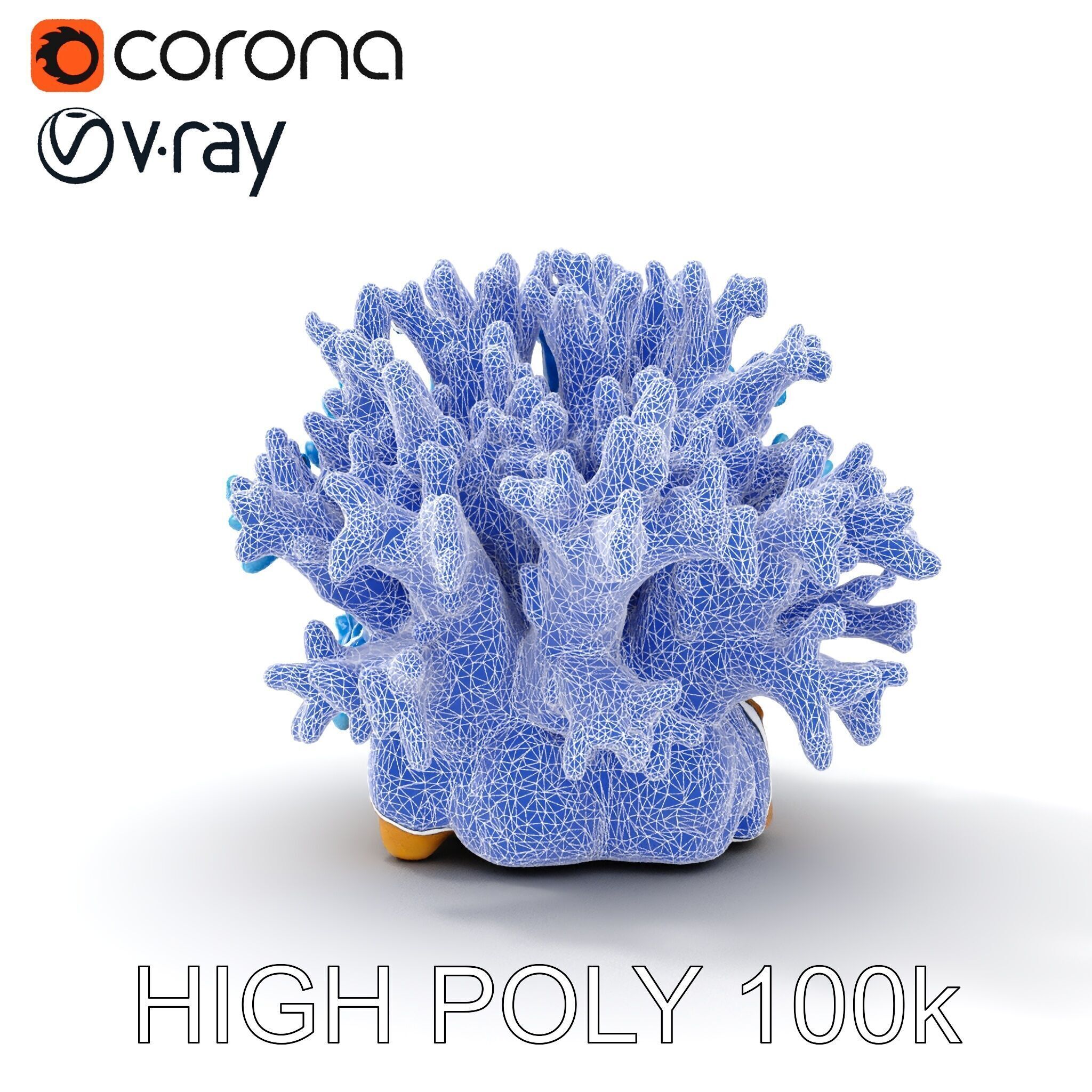Blue Coral Reef Model Pack Low-poly 3D model_27