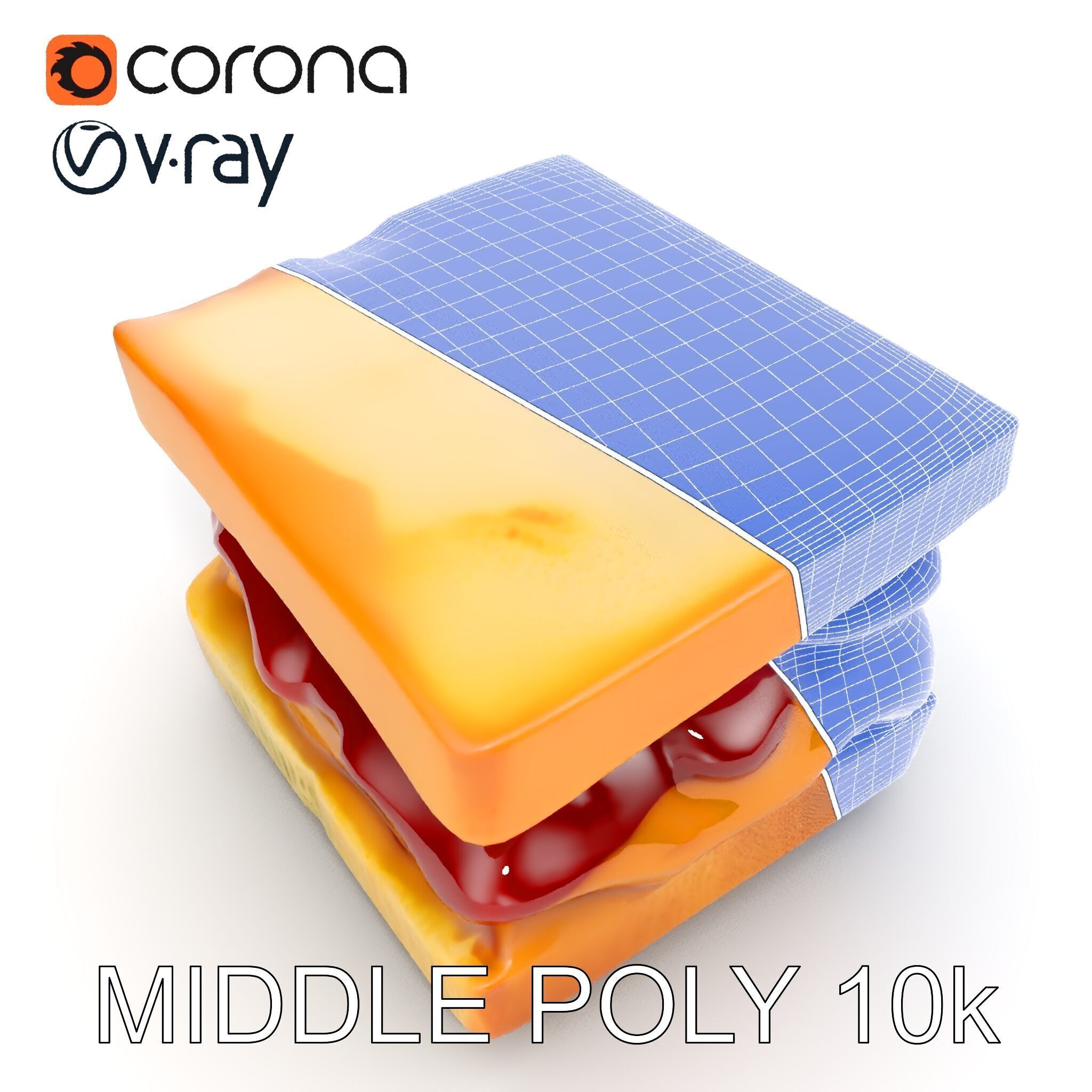 Peanut Butter Jelly Sandwich D Model Pack Low-poly 3D model_17