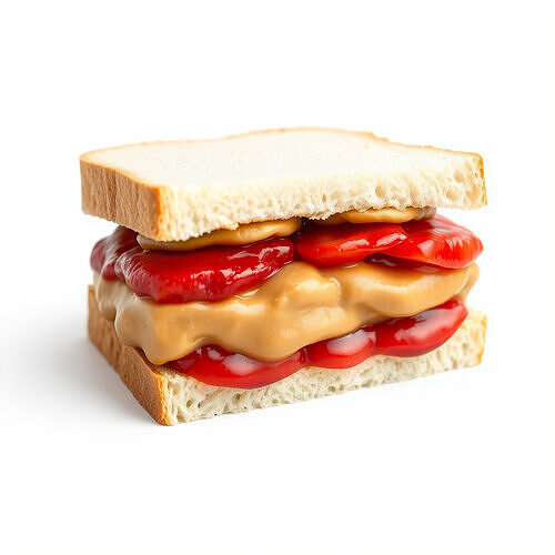 Peanut Butter Jelly Sandwich D Model Pack Low-poly 3D model 2