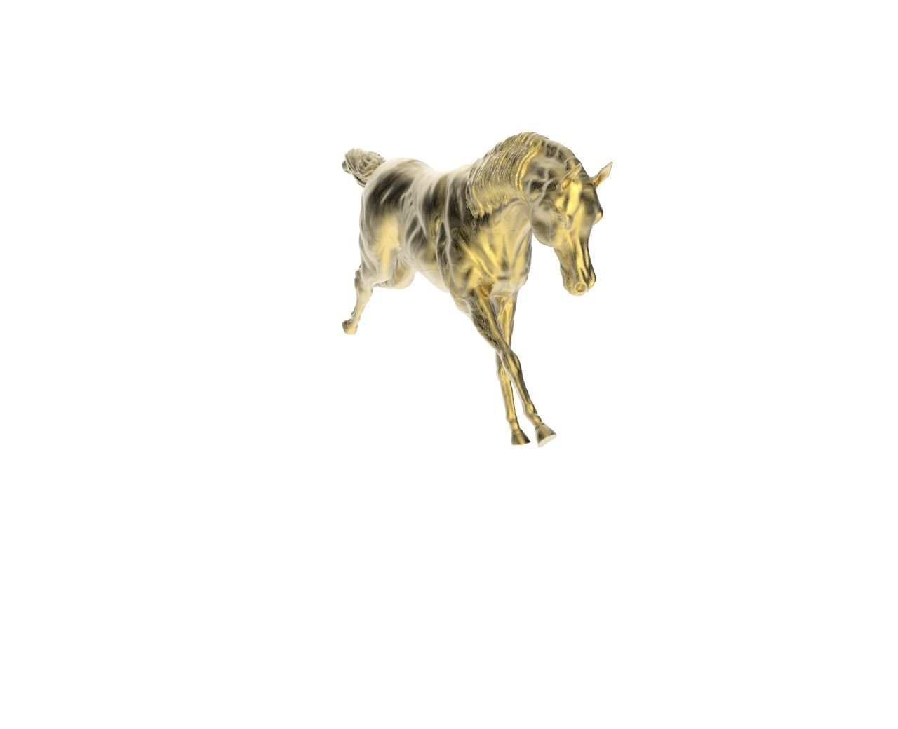 Arabic Horse in galloping position 3D print model_1