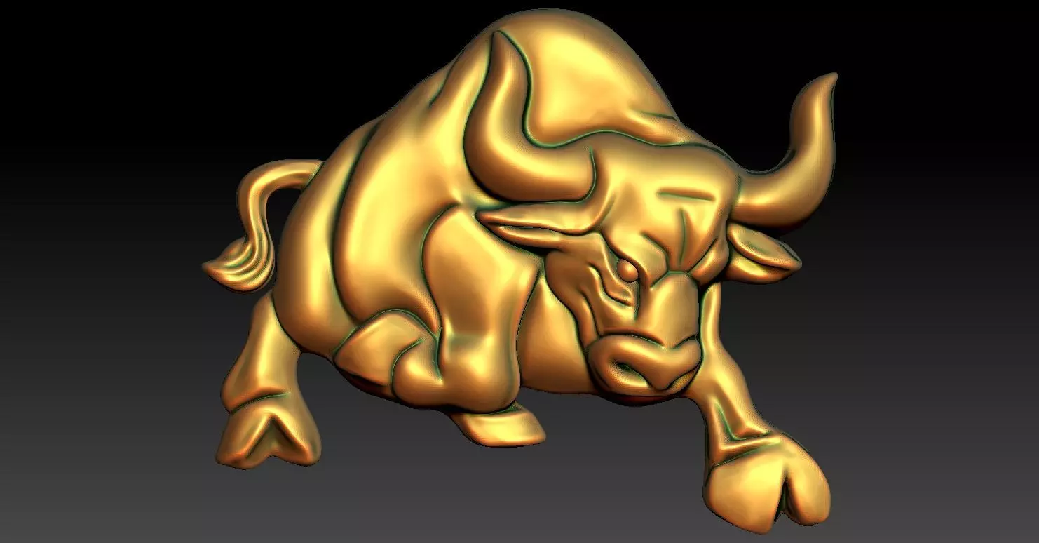 1 bull CNC Relief Model 3D print model_0
