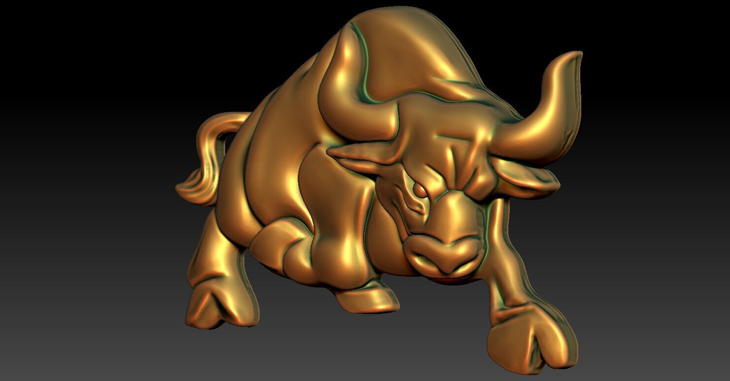 1 bull CNC Relief Model 3D print model_2
