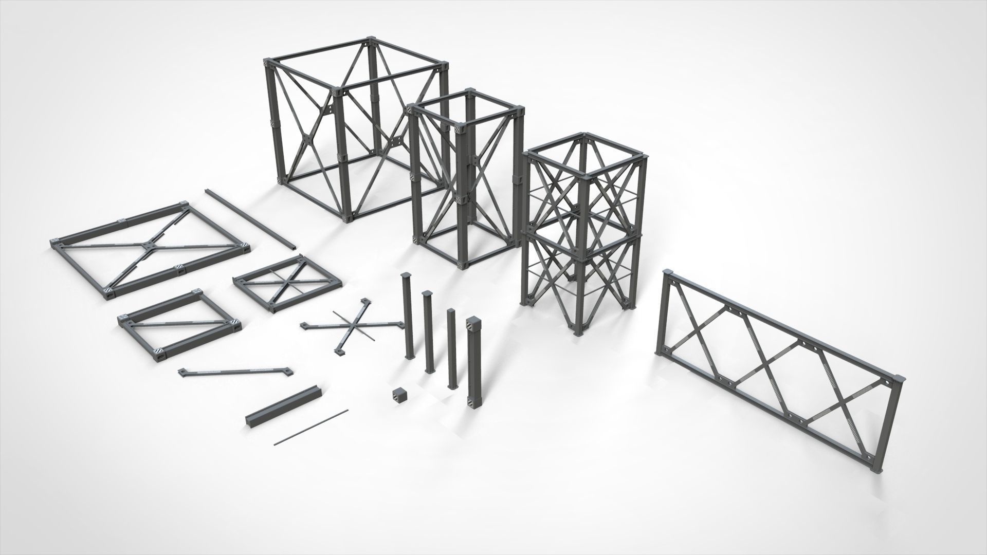 Metal truss 3 3D model_3
