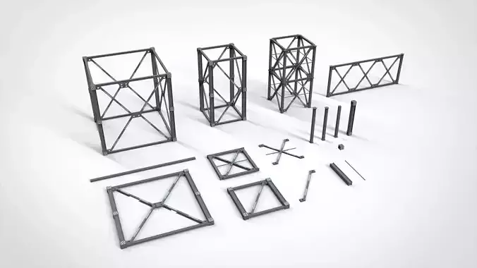Metal truss 3 3D model
