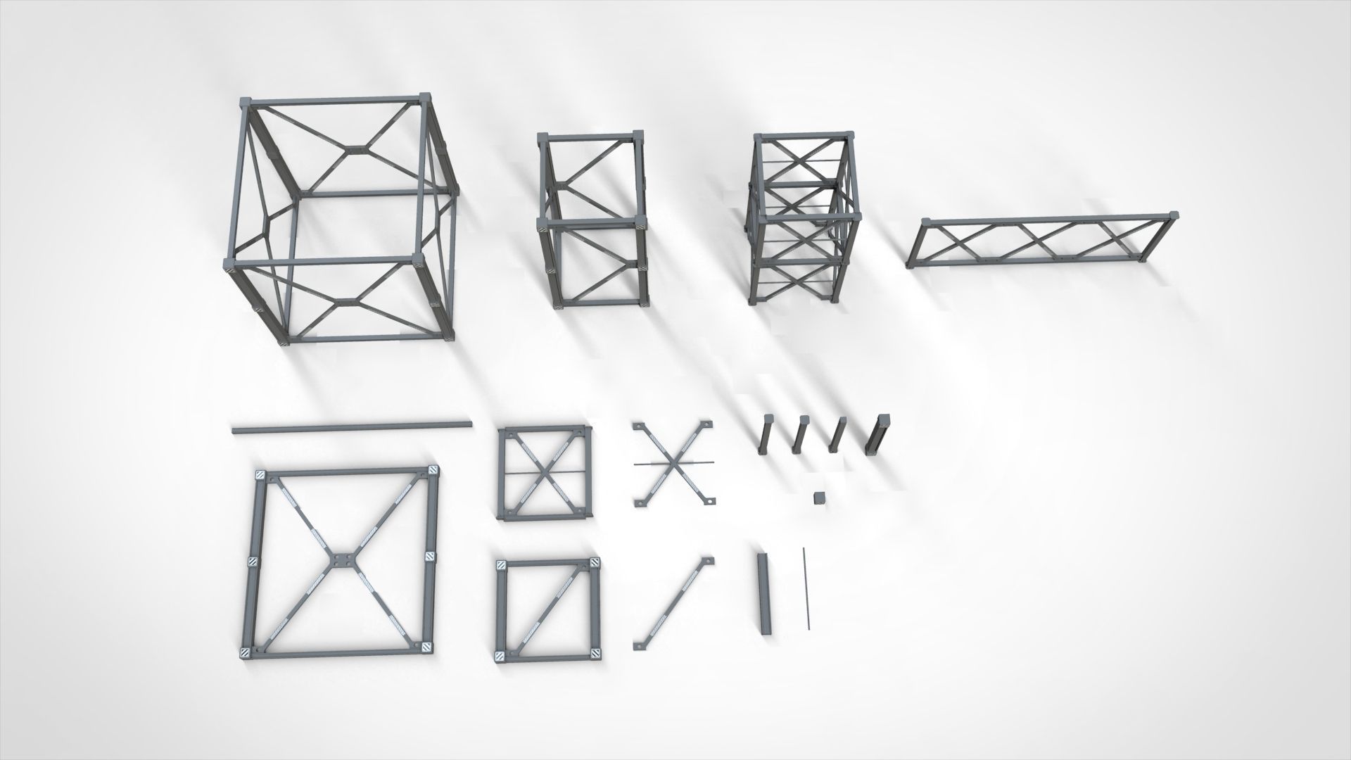 Metal truss 3 3D model_2