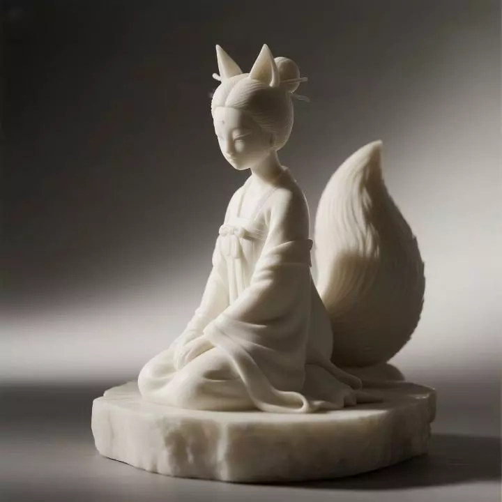 913 Fox Spirit Woman in Pu Song Ling Style beast 3D print model
