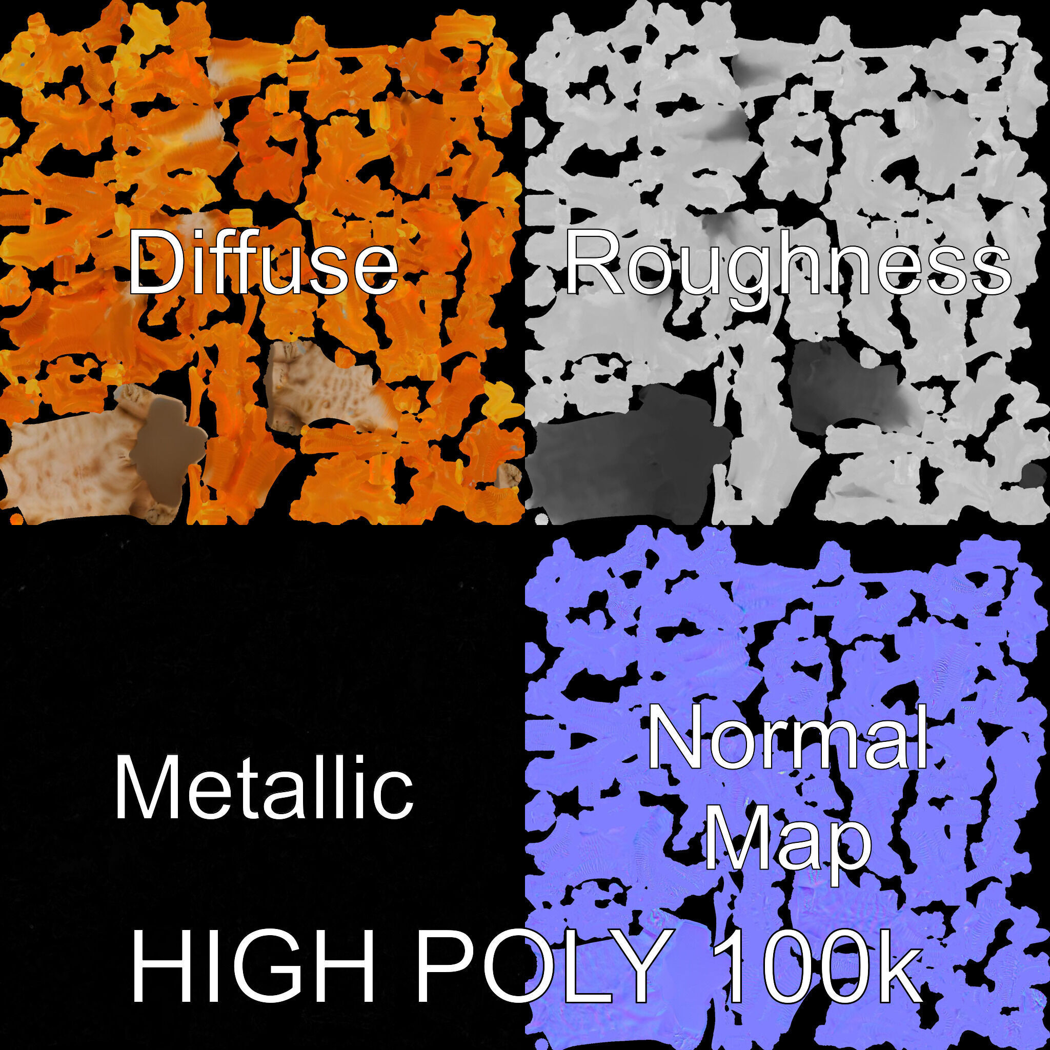 Colorful Coral Reef D Model Pack Low-poly 3D model_3