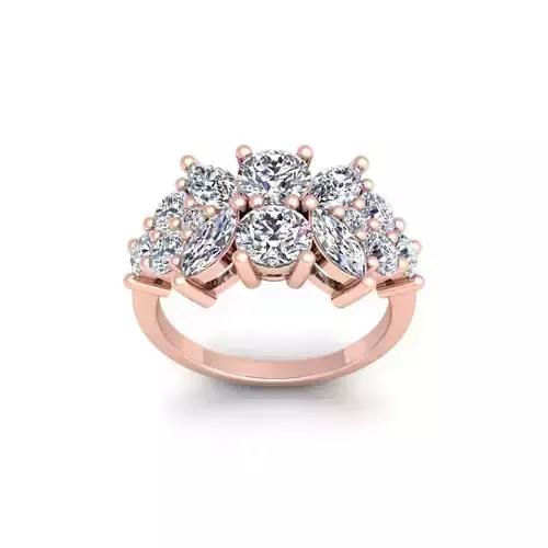 Women Engagement Diamond Ring 3d model and Render  