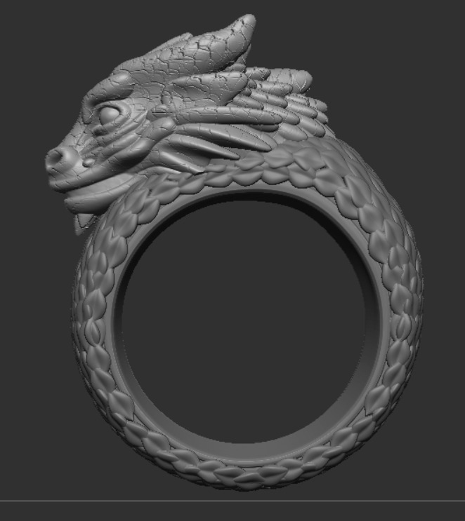 ANILLO DRAGON  3D print model_1