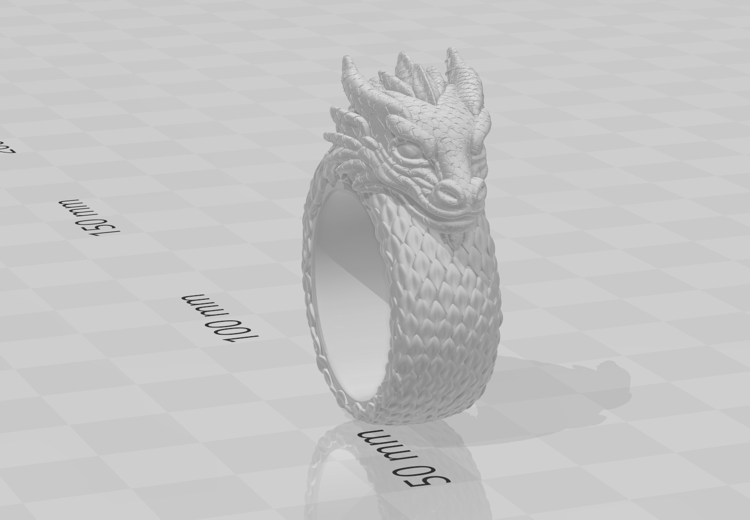ANILLO DRAGON  3D print model_2