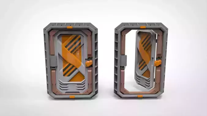 sci fi door 6 3D model