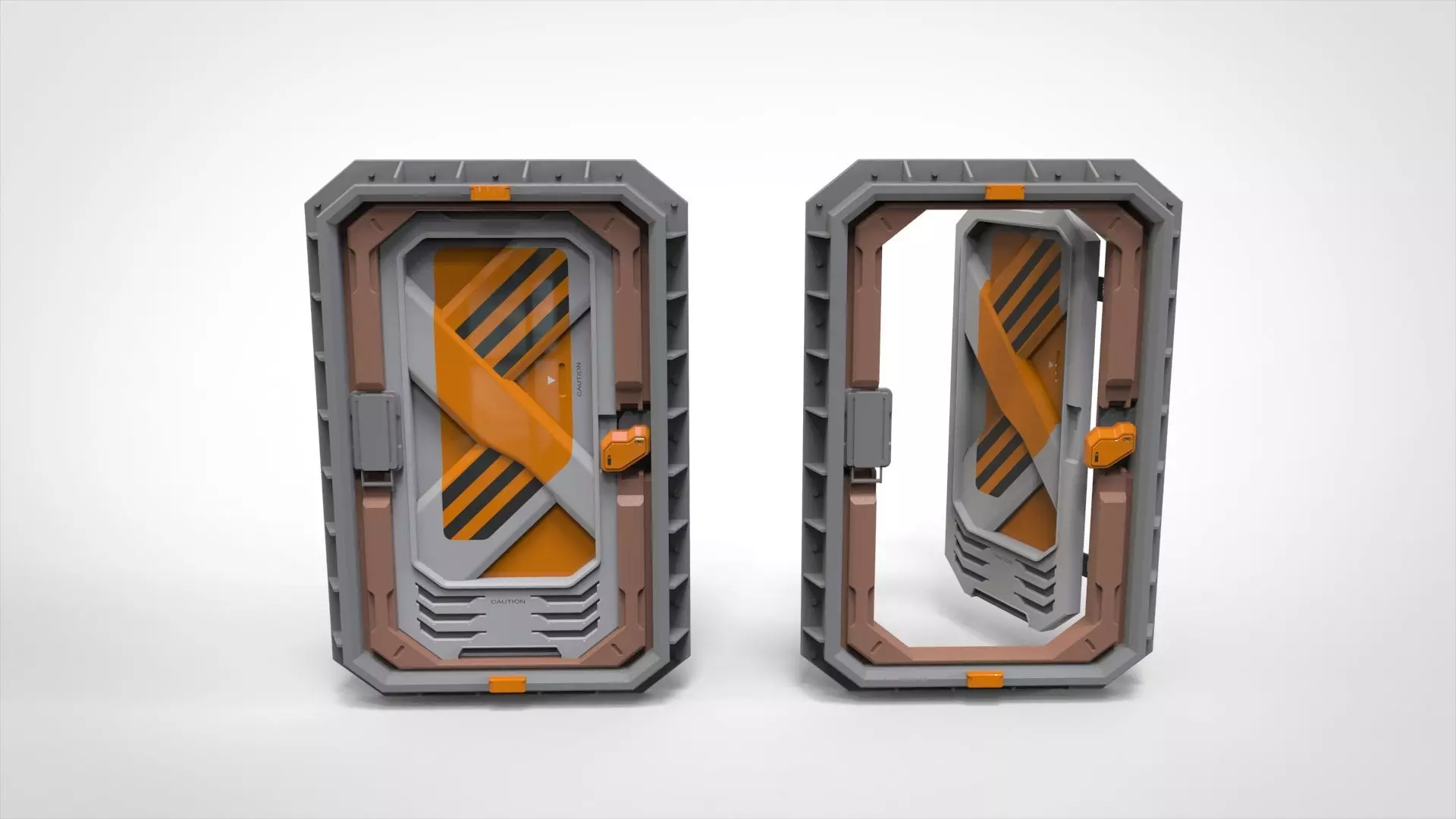 sci fi door 6 3D model_0