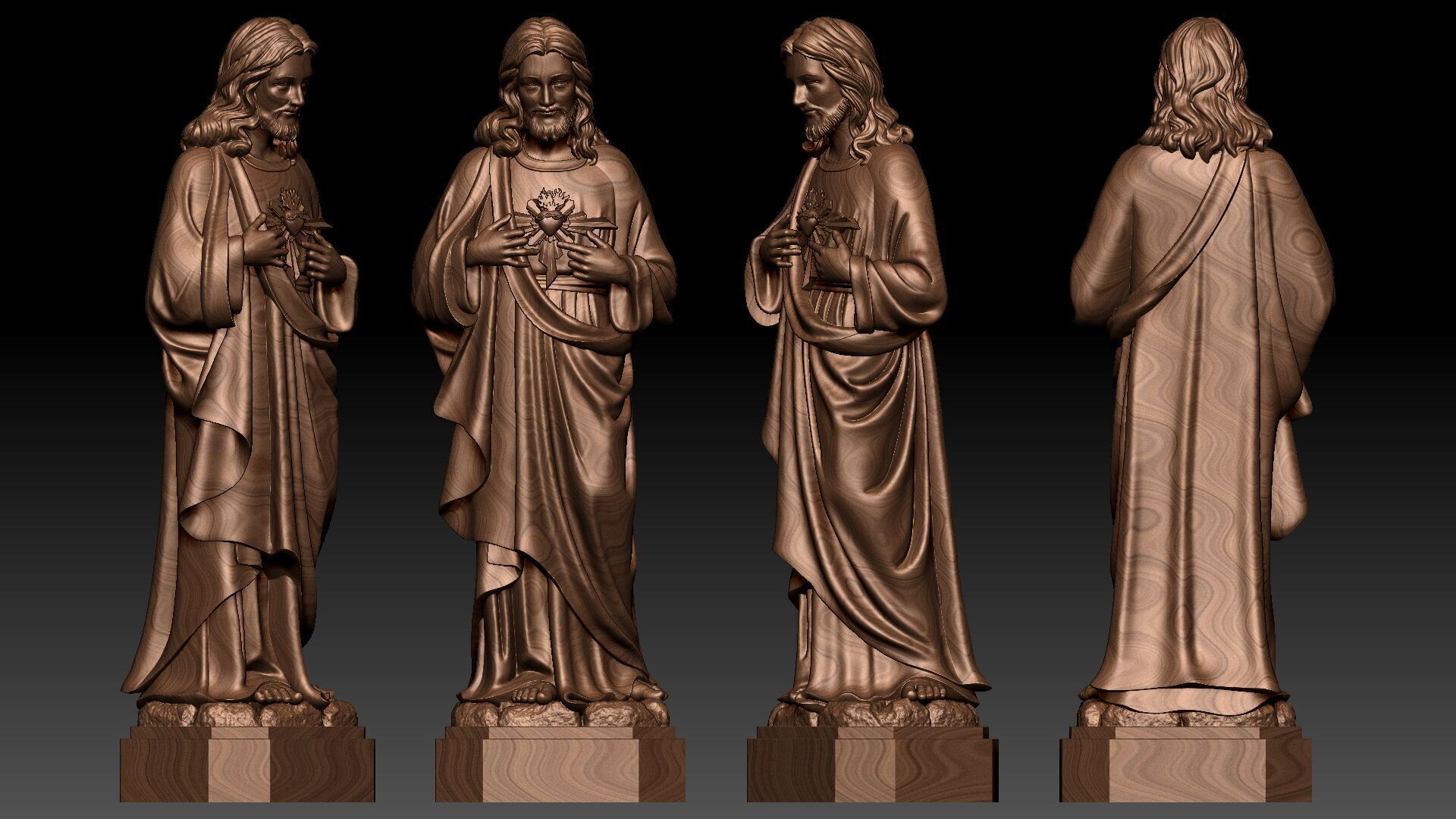 Sacred Heart of Jesus 3D print model_4