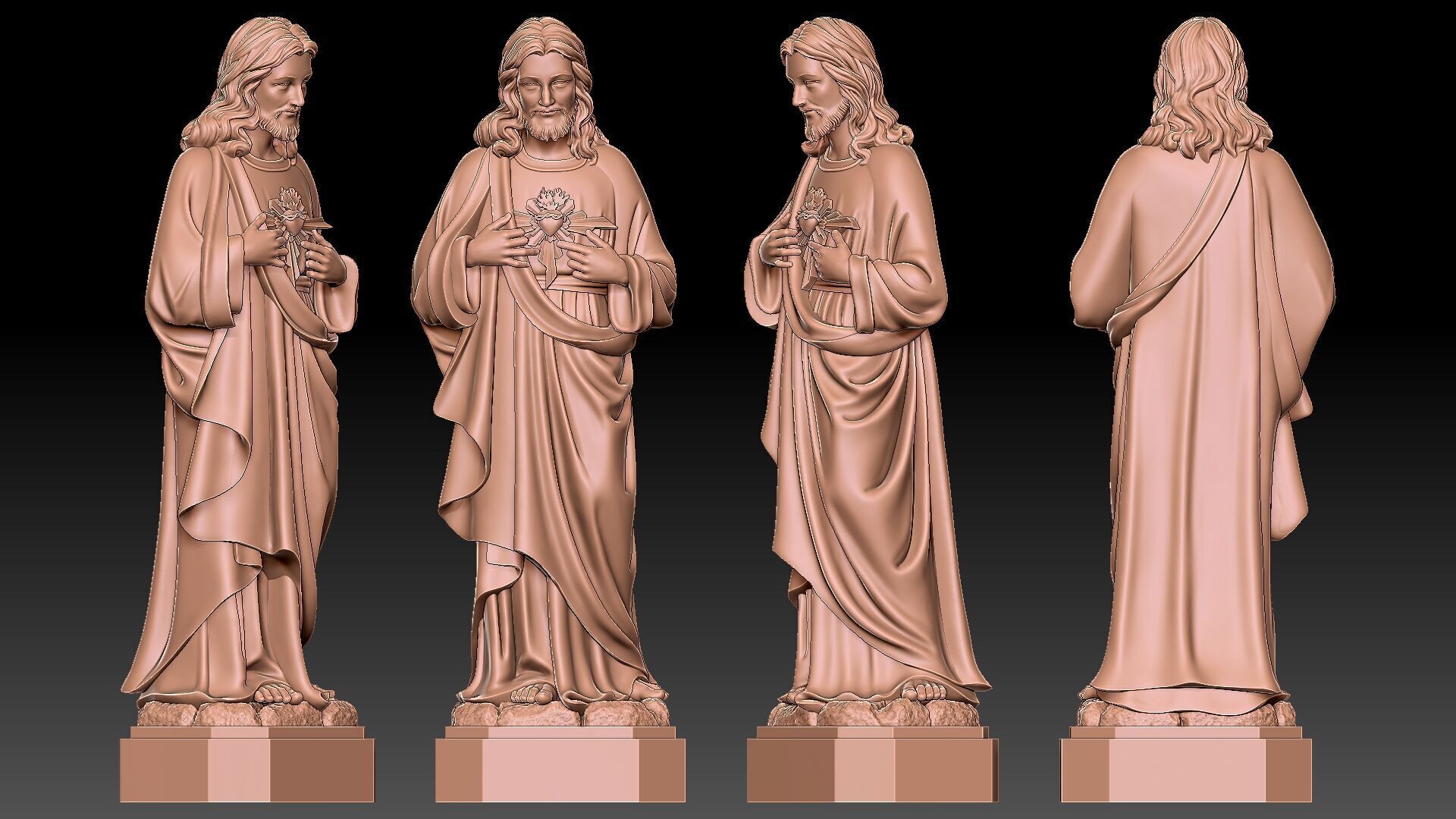 Sacred Heart of Jesus 3D print model_7