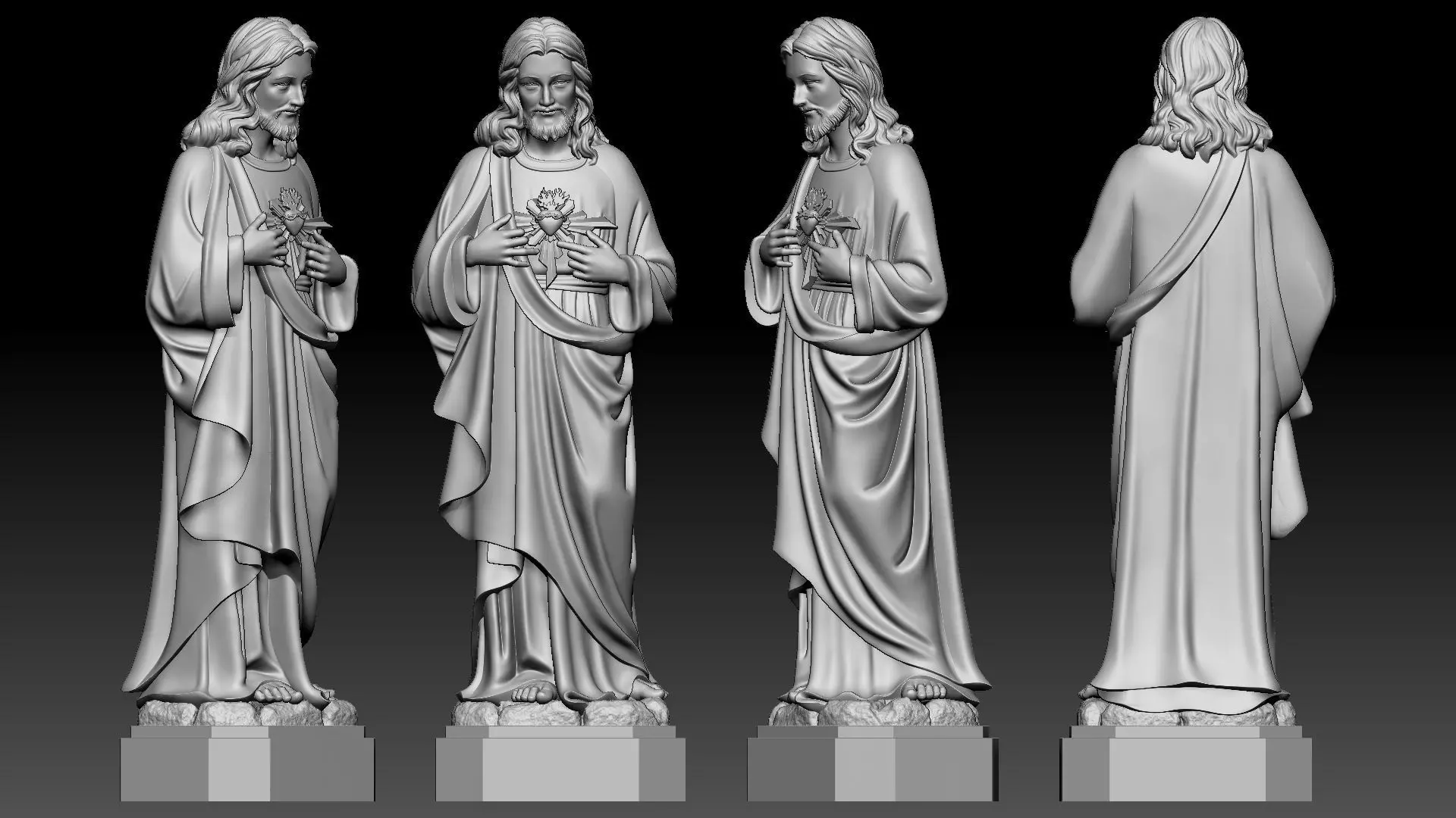 Sacred Heart of Jesus 3D print model_0