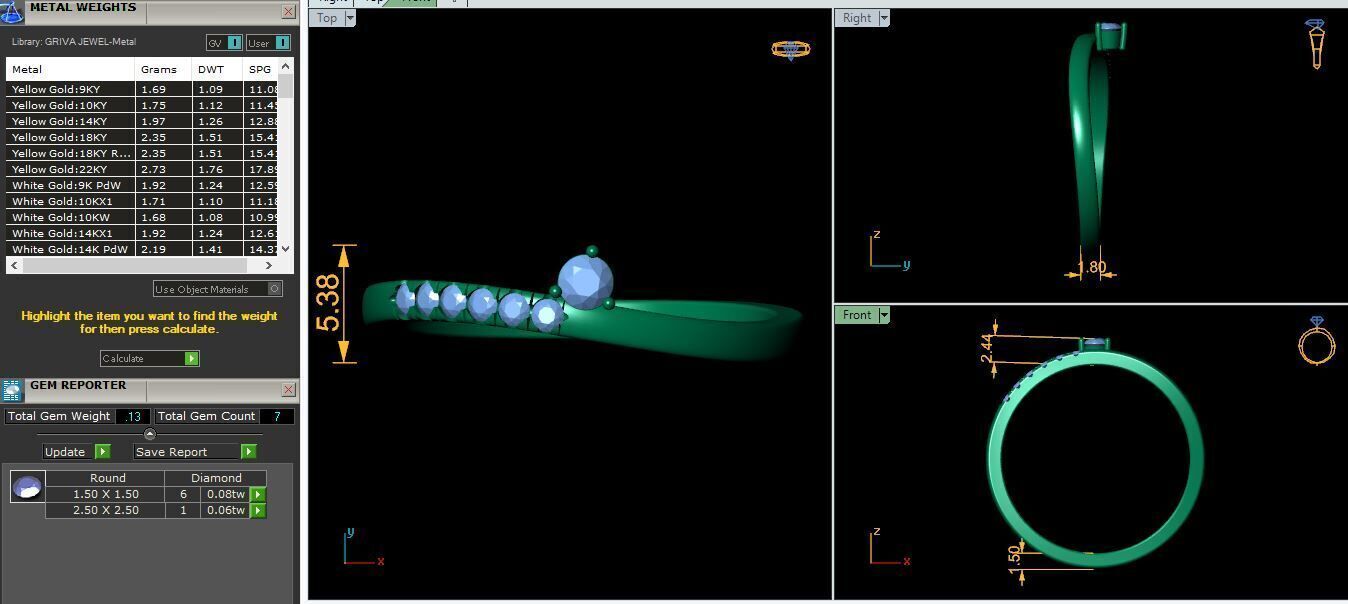 Light Weight Ring 3d Model and Render 48 3D print model_12
