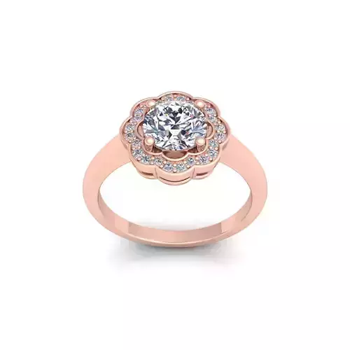 Woman Engagement Ring 3d Model and Render 14