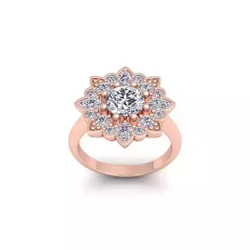 Woman Engagement Ring 3d Model and Render 15