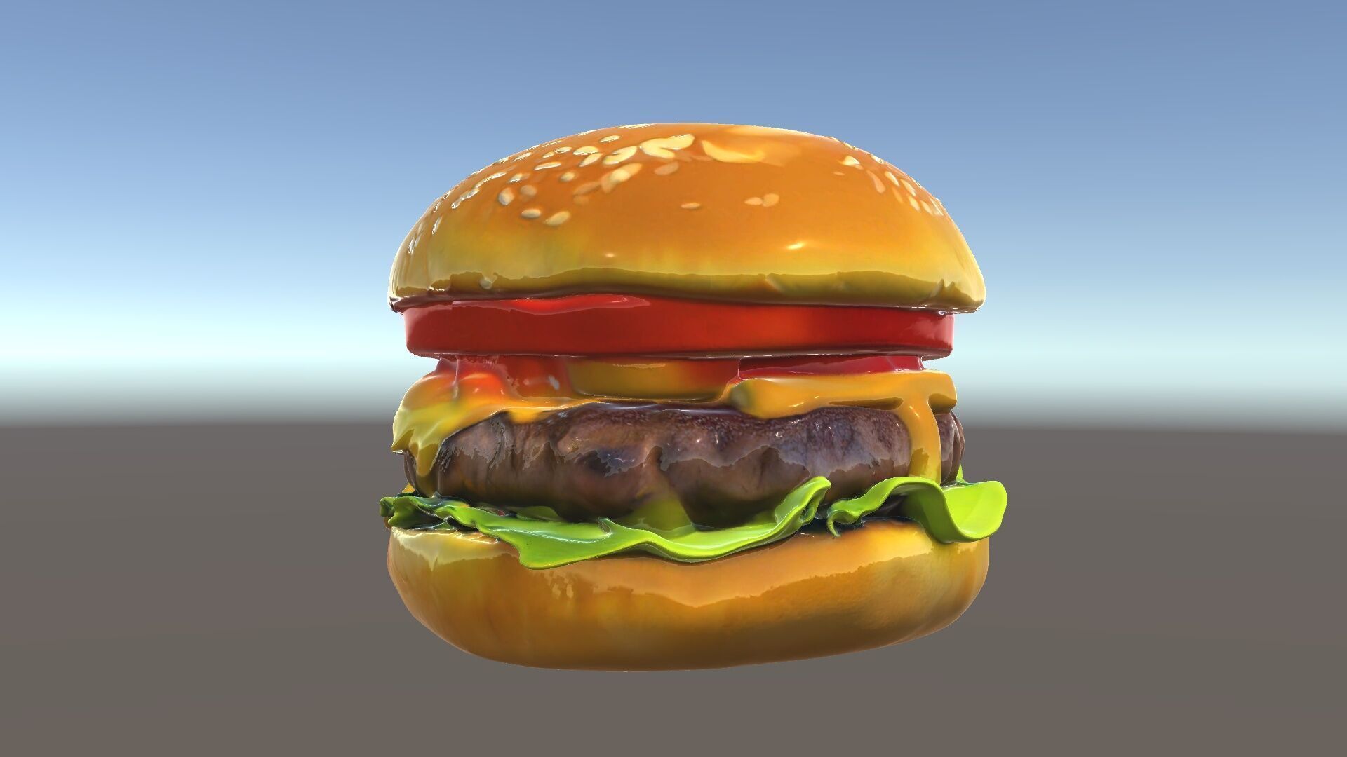 Deluxe Cheeseburger Model Pack for Rendering and Games Low-poly 3D model_5