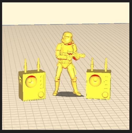 CUSTOM FIGRIN DAN CANTINA AMP SPEAKER SET 3D print model_3