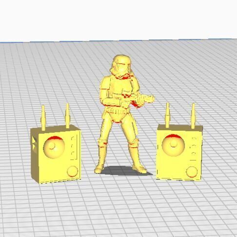 CUSTOM FIGRIN DAN CANTINA AMP SPEAKER SET 3D print model_4