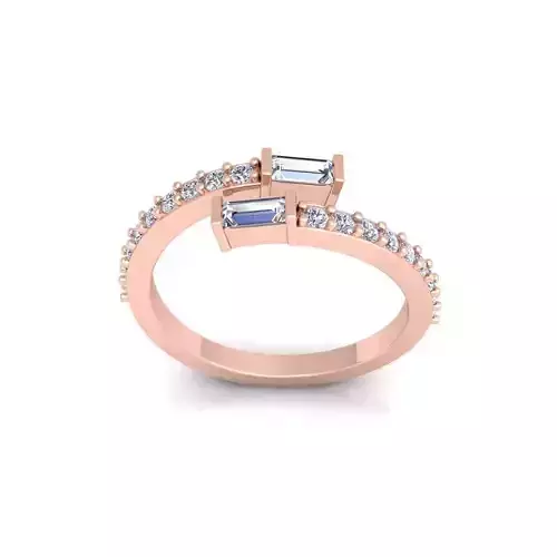 Woman Engagement Ring 3d Model and Render 20
