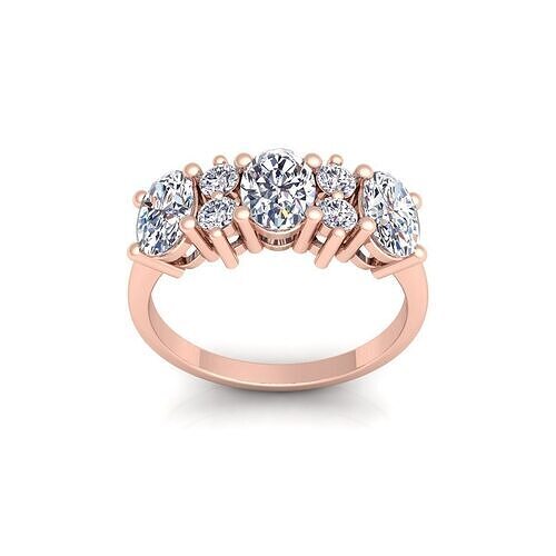 Woman Engagement Ring 3d Model and Render 26 3D print model