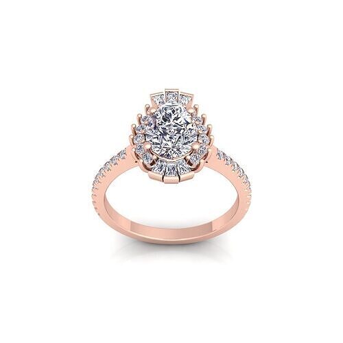 Woman Engagement Ring 3d Model and Render 27 3D print model
