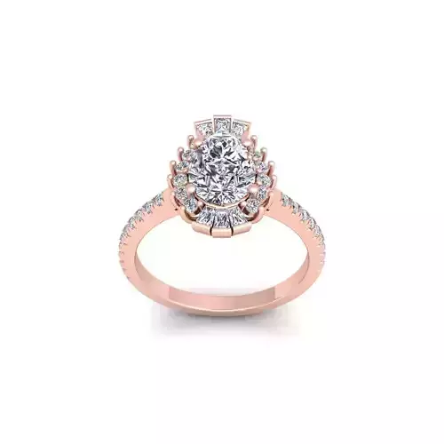 Woman Engagement Ring 3d Model and Render 27