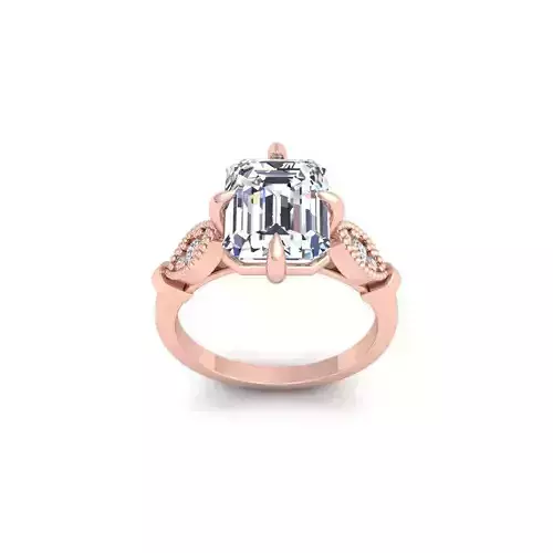 Woman Engagement Ring 3d Model and Render 28