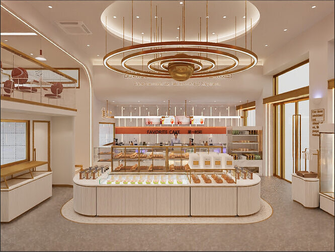 Modern dessert bakery 3D model