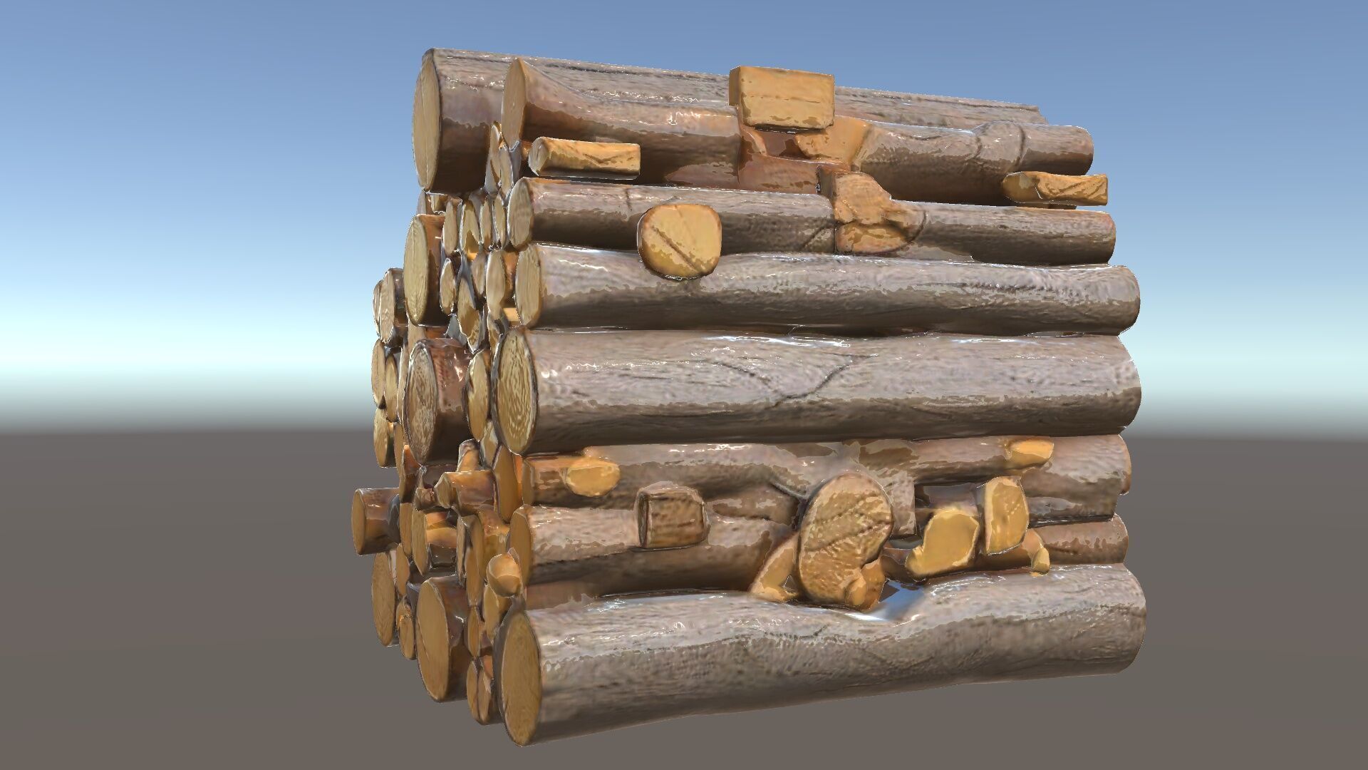 Stacked Firewood Model Pack  Realistic D Wood Logs Collection Low-poly 3D model_34
