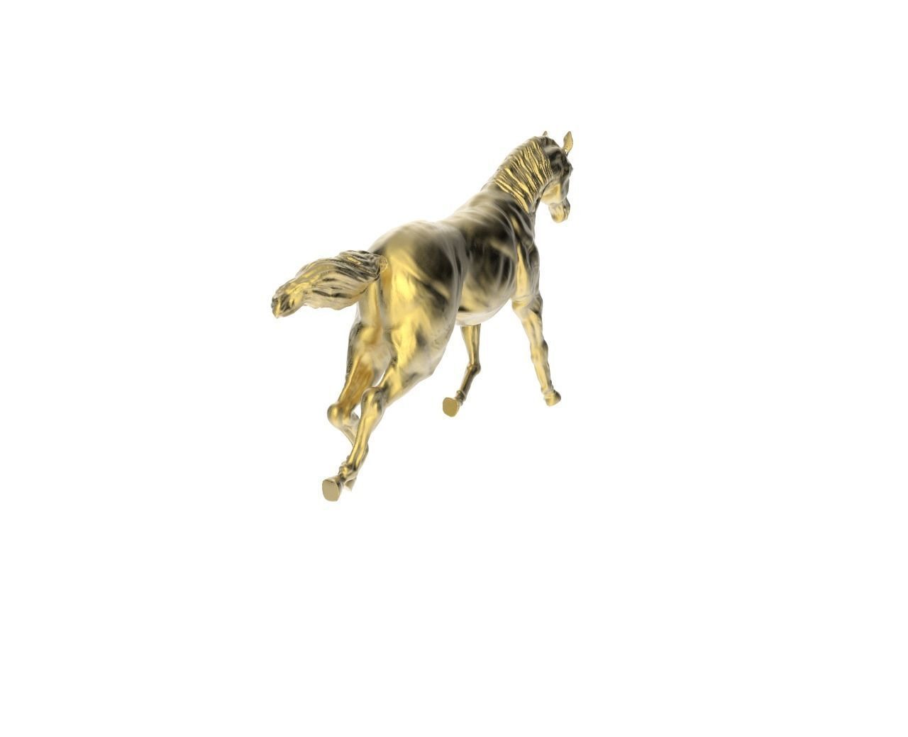 Arabic Horse in galloping position 3D print model_2