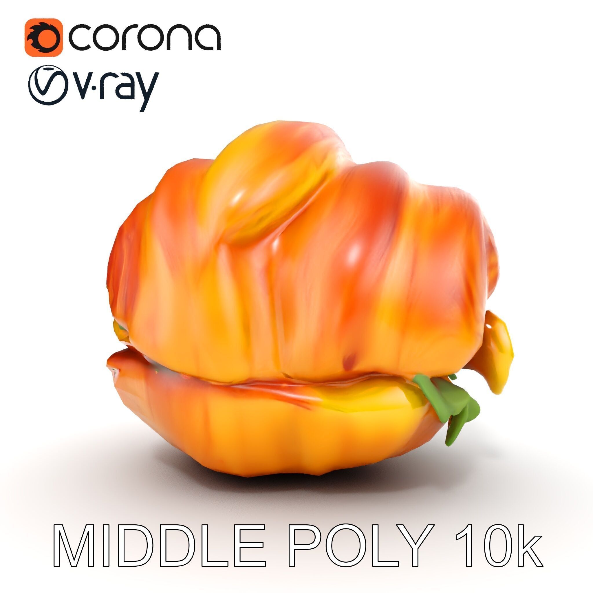 Croissant Sandwich D Model Pack Low-poly 3D model_13