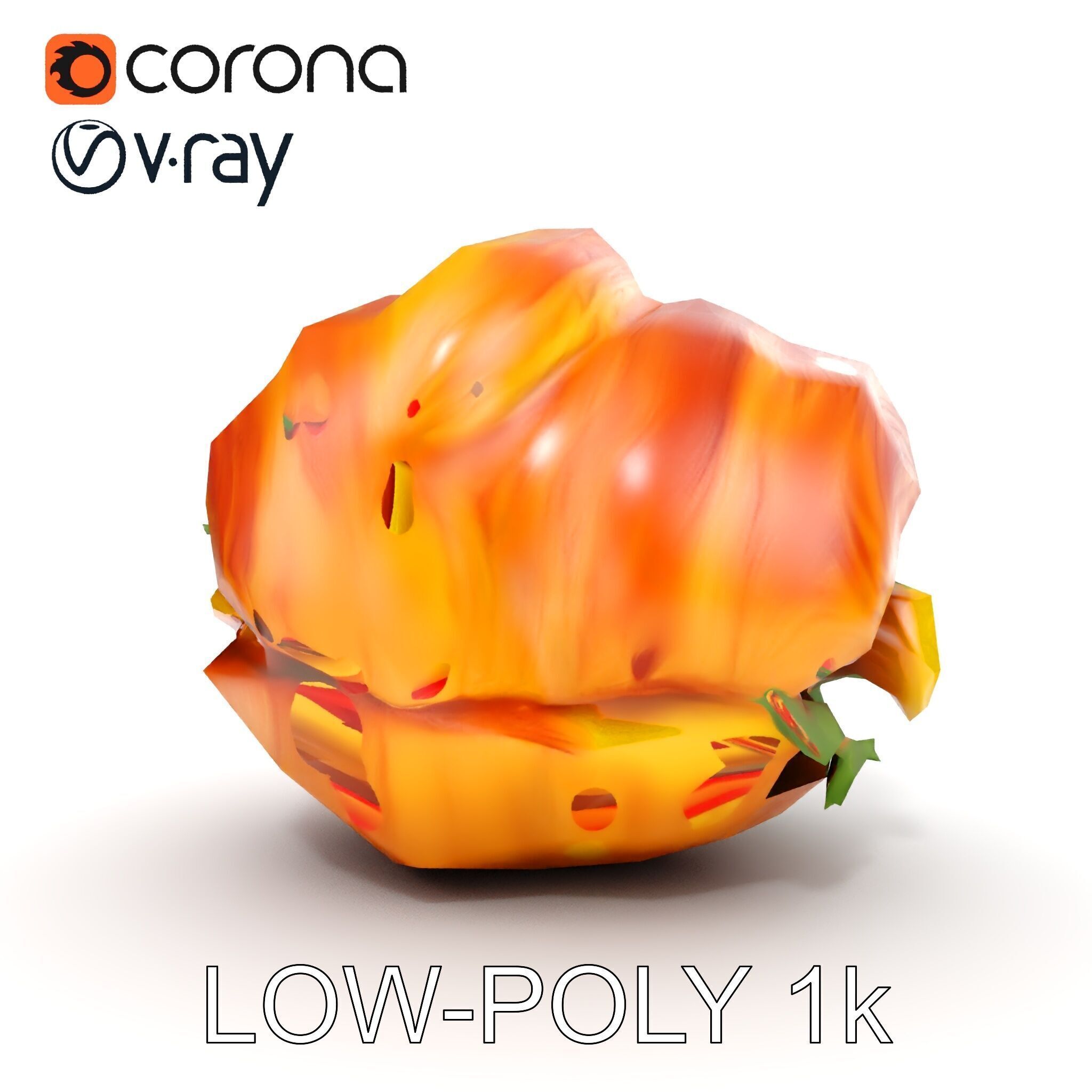 Croissant Sandwich D Model Pack Low-poly 3D model_20