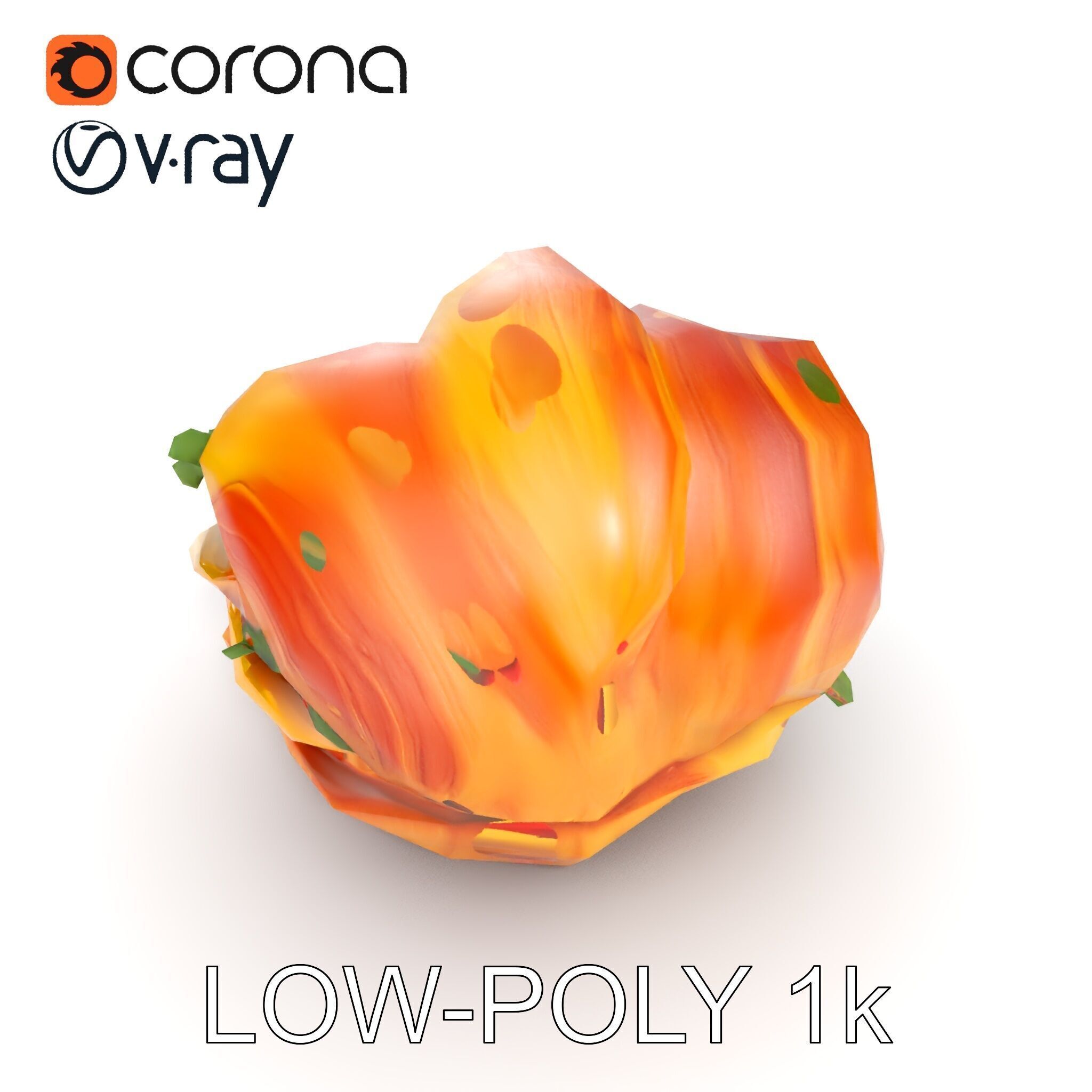 Croissant Sandwich D Model Pack Low-poly 3D model_9