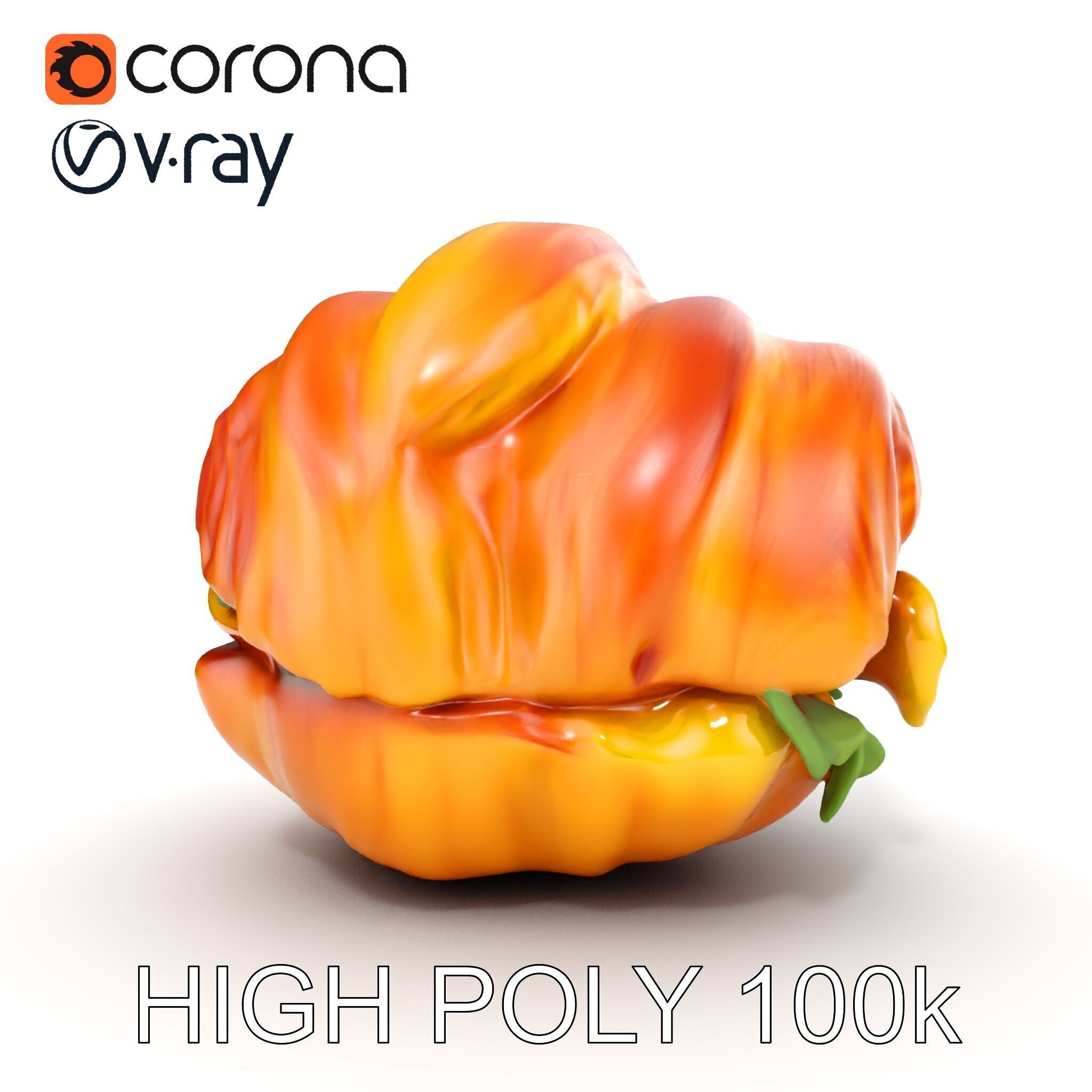 Croissant Sandwich D Model Pack Low-poly 3D model_18