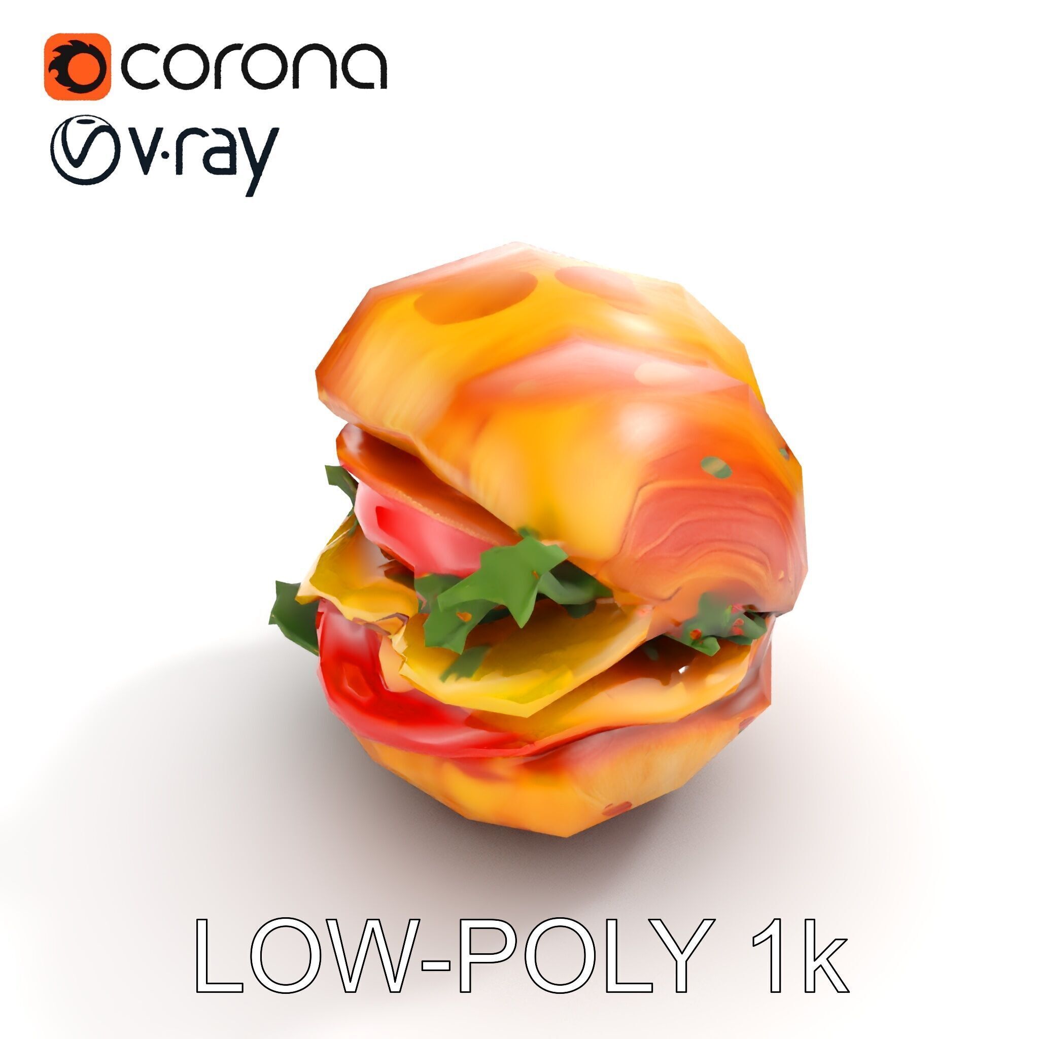 Croissant Sandwich D Model Pack Low-poly 3D model_17