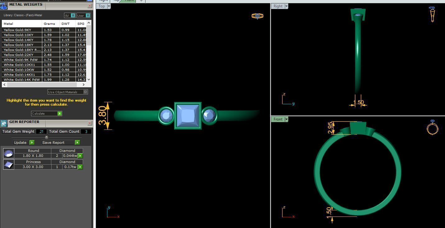 Light Weight Ring 3d Model and Render 39 3D print model_12