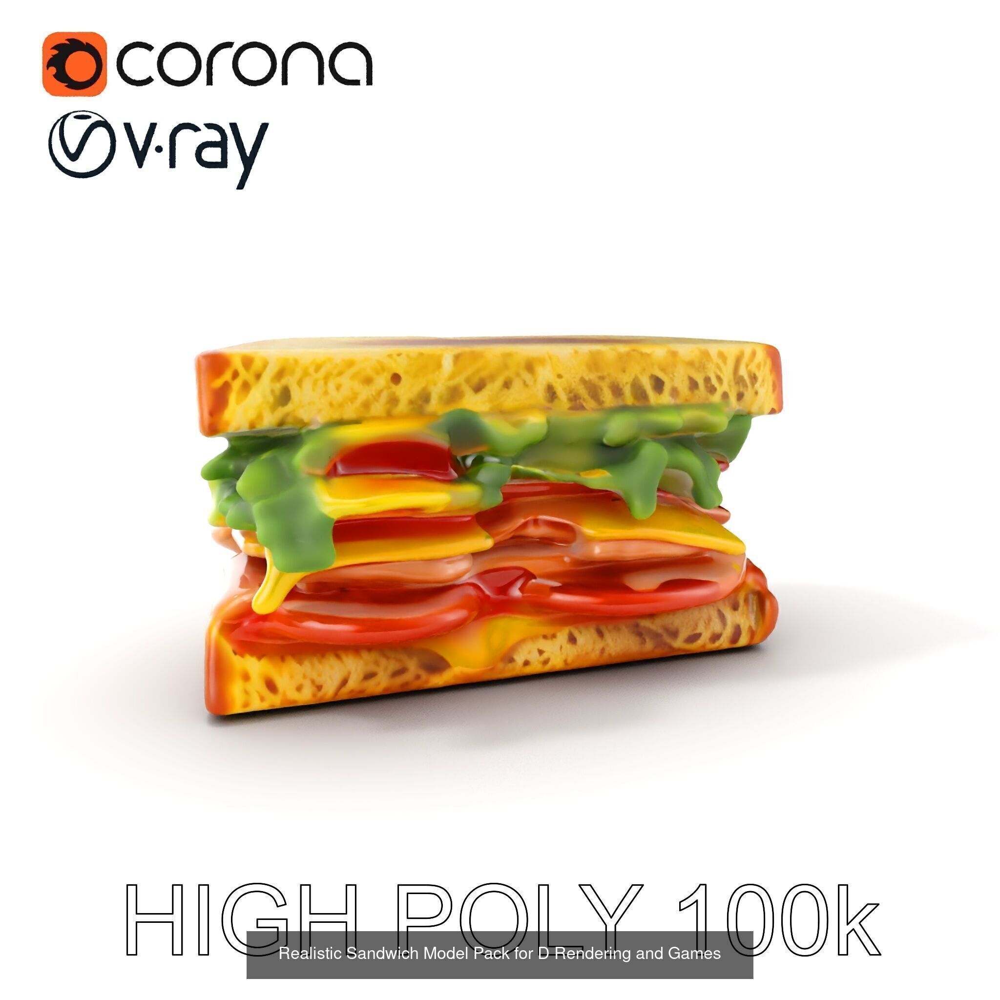 Classic Sandwich Models Pack 3D Model Collection_16